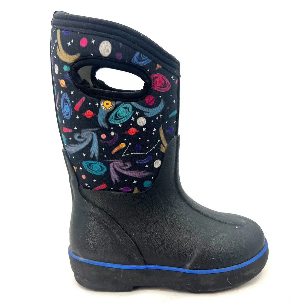 BOGS Classic II Kids Space Galaxy Waterproof Insulated Winter Boots Size 11